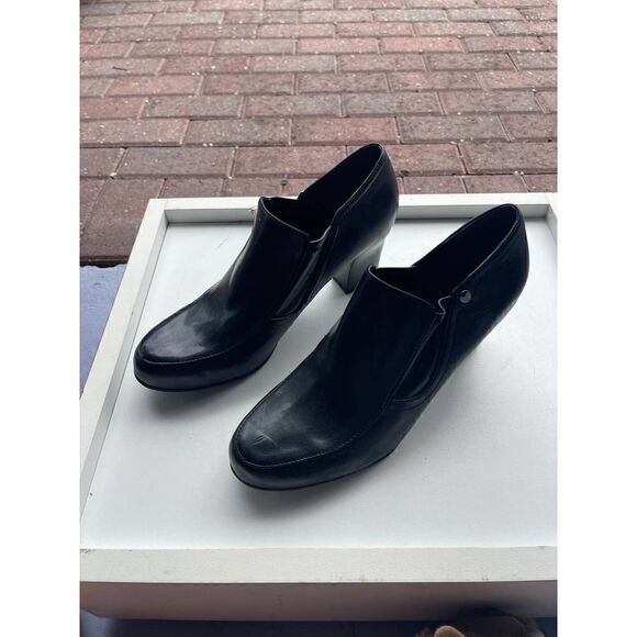 Franco Sarto Black Renada Block Heel Round Toe Size 9 - Picture 2 of 12